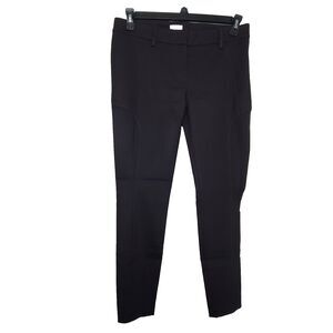 Brunello Cucinelli Italy Black Fitted Skinny Wool Stretch Pants Size 6 New